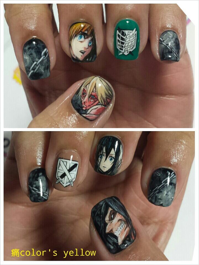 Anime nails | Anime nails, Nail art, Nail designs