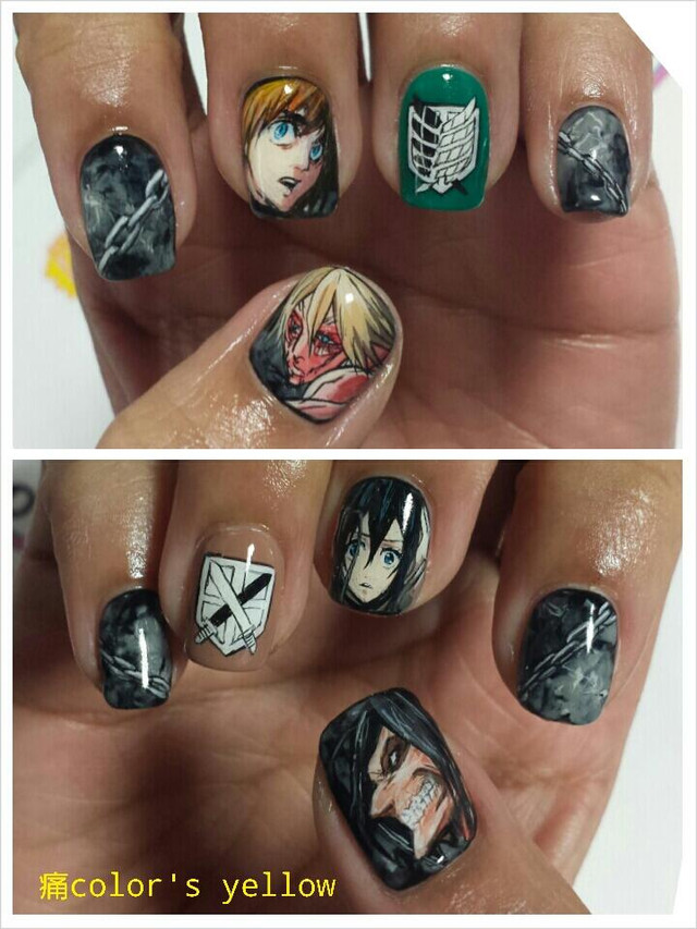 Nail Art Designs 」- (Kimetsu No Yaiba/Demon Slayer) Anime Nails Art -  YouTube