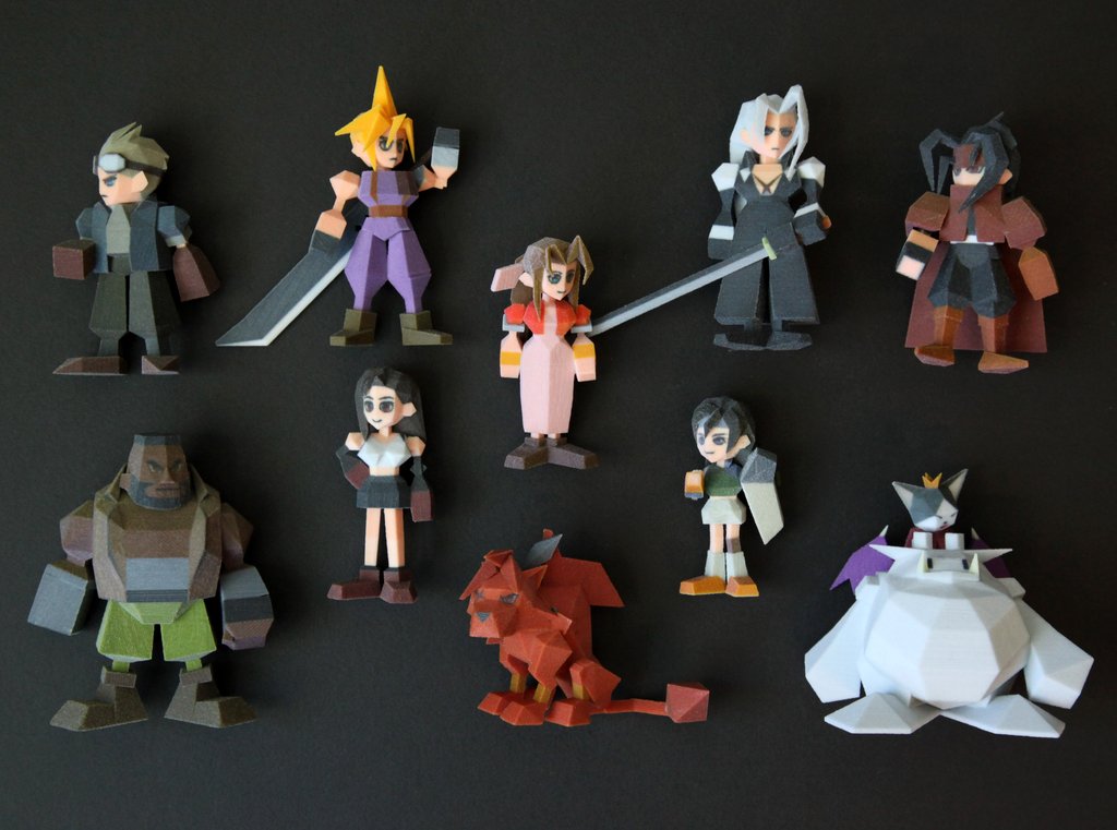 Final Fantasy Characters Recreated in 3D