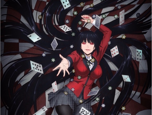 Yumeko Jabami gambling school, kakegurui, anime manga girl | Poster