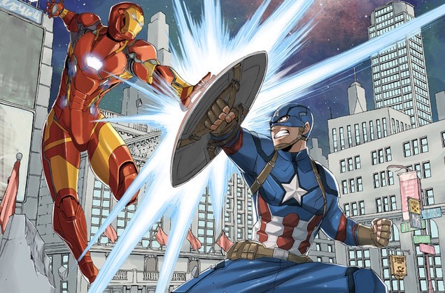 Fairy Tail Author Illustrates Captain America: Civil War Poster