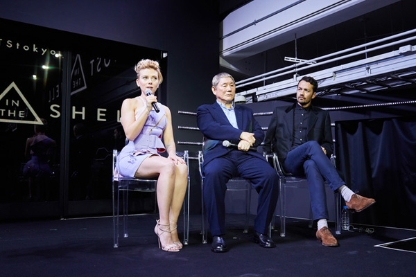 Johansson, Kitano Appear at Tokyo Ghost in the Shell Event