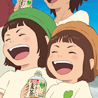 Boy and the Beast Characters Promote Green Dakara Drink