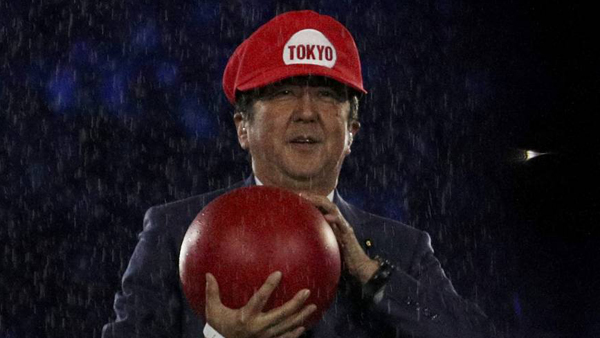 Japanese Prime Minister Appears at Olympics Dressed as Mario