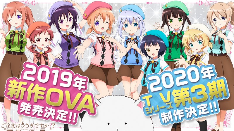 Is the Order a Rabbit? Gets 2019 OVA, 2020 Series