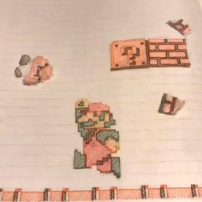 Japanese Fan Recreates Super Mario Bros. World 1-1 in Notebook