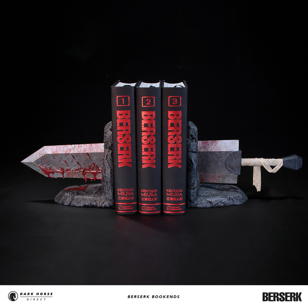 Berserk Bookends Turn Guts' Sword into Manga-Protecting Prop