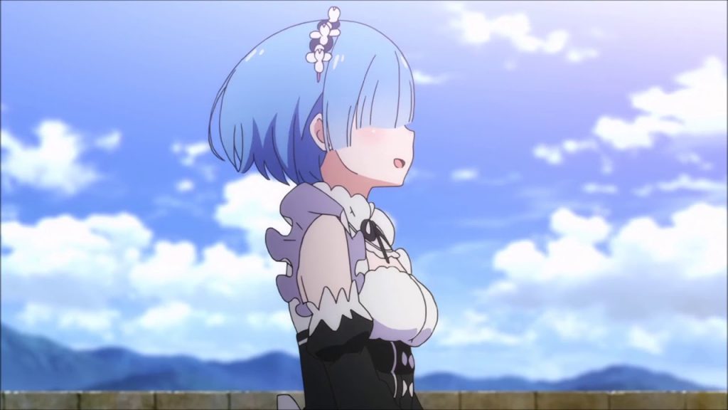 Rem doing her best in the face of difficult news