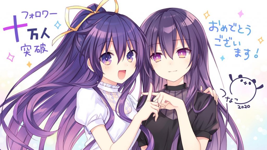 Date A Live Series Celebrates 100,000 Followers with New Art