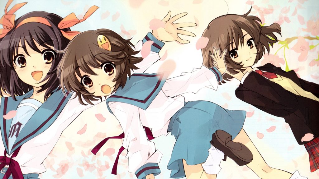 Haruhi, Yasumi, and... hey, who's that?