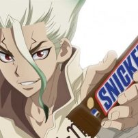 Dr. STONE’s Senku Helps Japanese Comedian in Snickers Collaboration