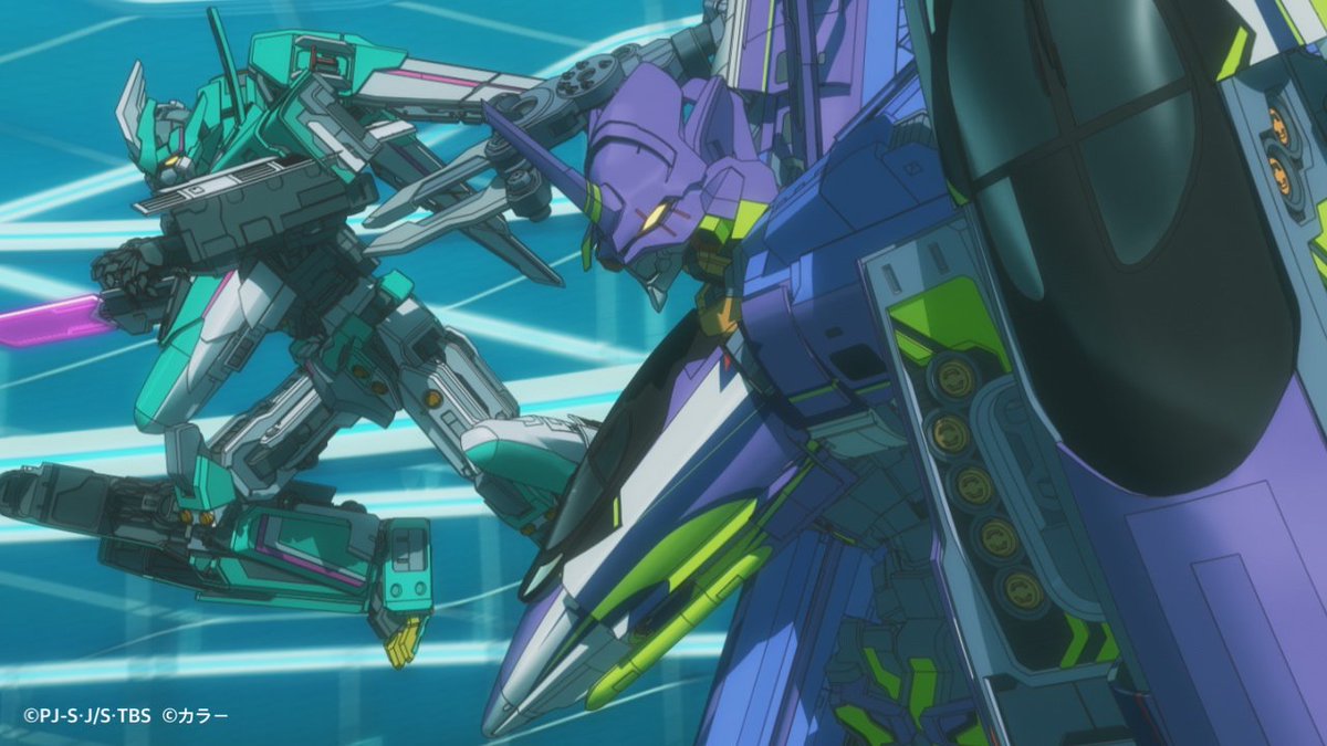 A modified Eva-01 in Shinkalion