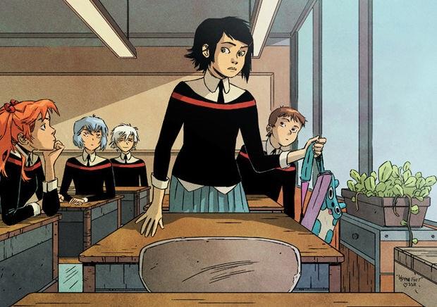 Peni Parker and classmates in Edge of the Spider-Verse