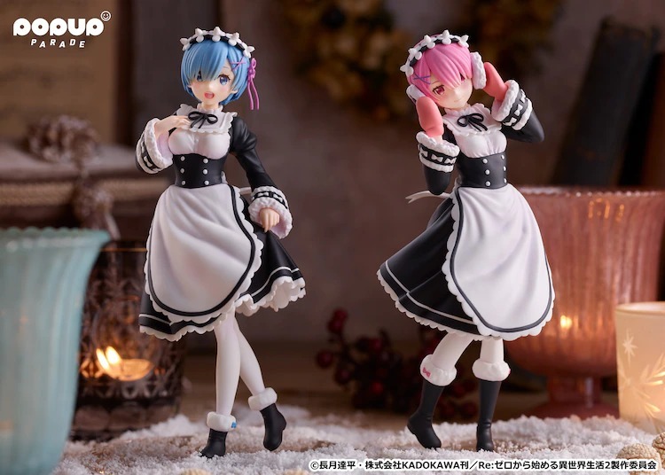 Re:ZERO’s Rem and Ram Bust Out Winter Maid Gear in New Figures