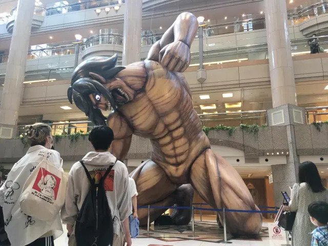 Yokohama Mall Gets Full Sized Titans in Attack on Titan Display