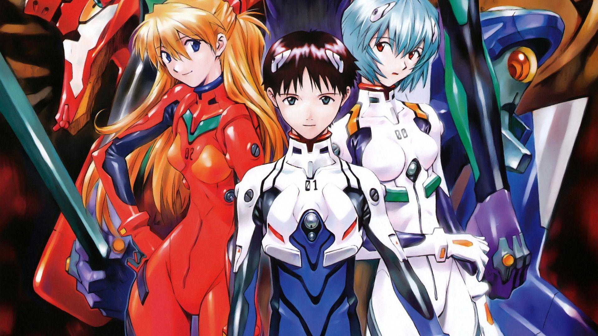 The cast of Evangelion