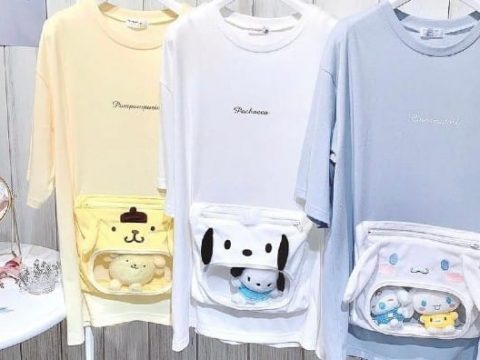 Get Pouched T-Shirts to Carry Sanrio Plushies In