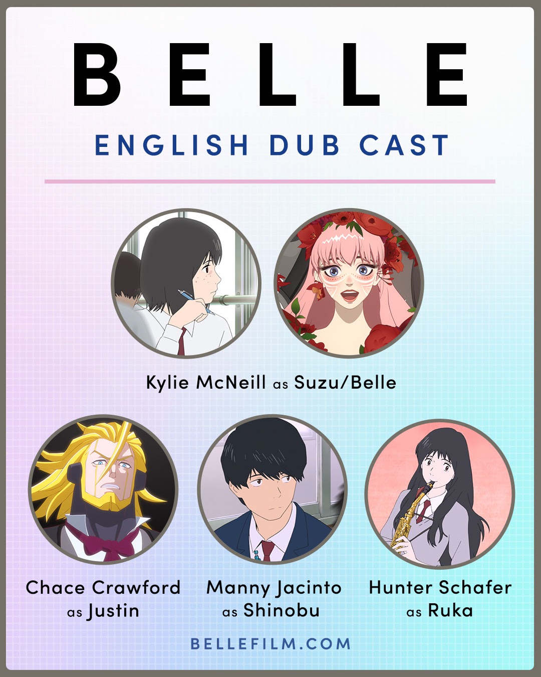 BELLE Movie's Dub Cast Revealed Ahead of English Premiere