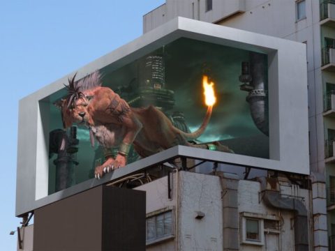 You Can See a Giant 3D Red XIII in Tokyo, Running from Shinra