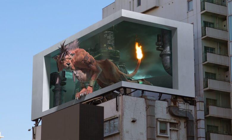 You Can See a Giant 3D Red XIII in Tokyo, Running from Shinra