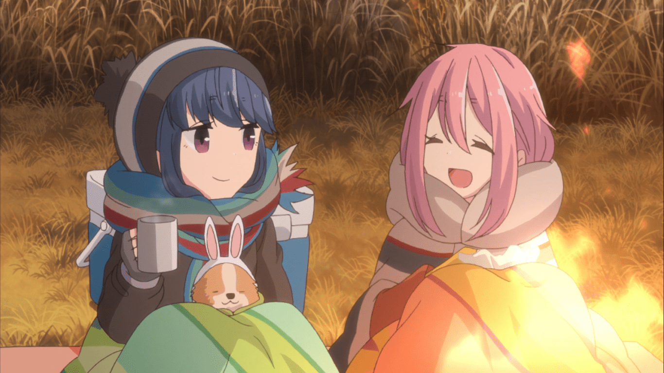 Yuru Camp, anime girls, anime, sky, city lights, balcony, outdoors, water,  HD phone wallpaper | Peakpx