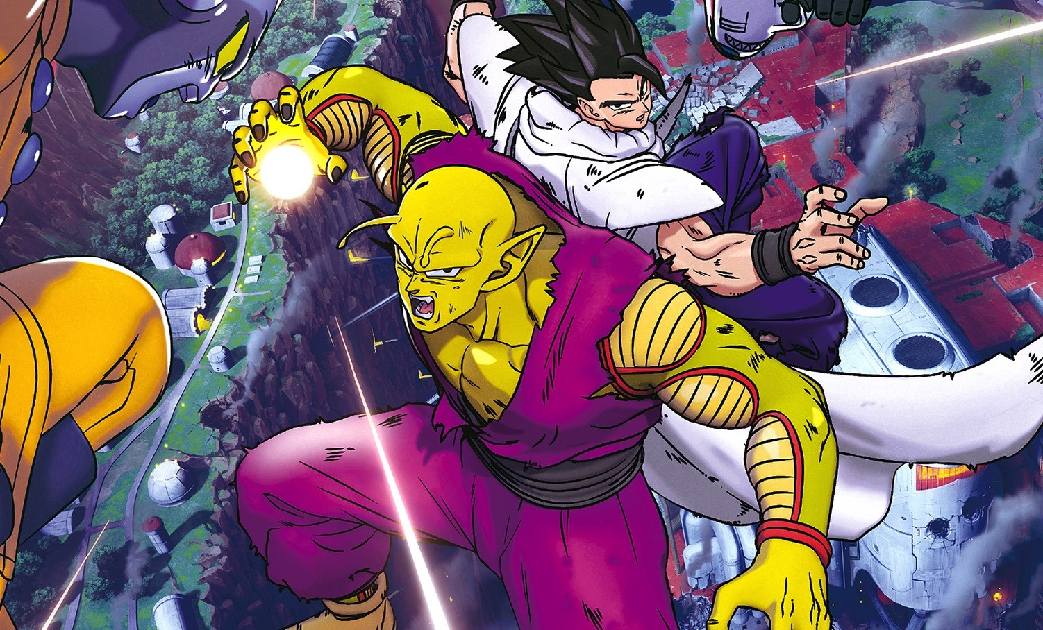 Goku, Piccolo, and Gamma 1 from Dragon Ball Super: SUPER HERO Join