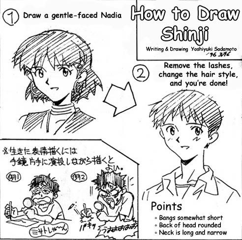 The Nadia-to-Shinji process, as outlined by the character designer