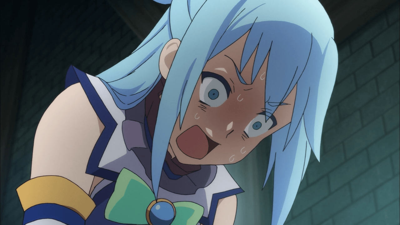 Aqua Konosuba плачет