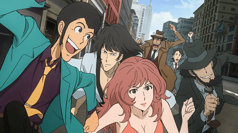 Lupin the Third and friends on the run