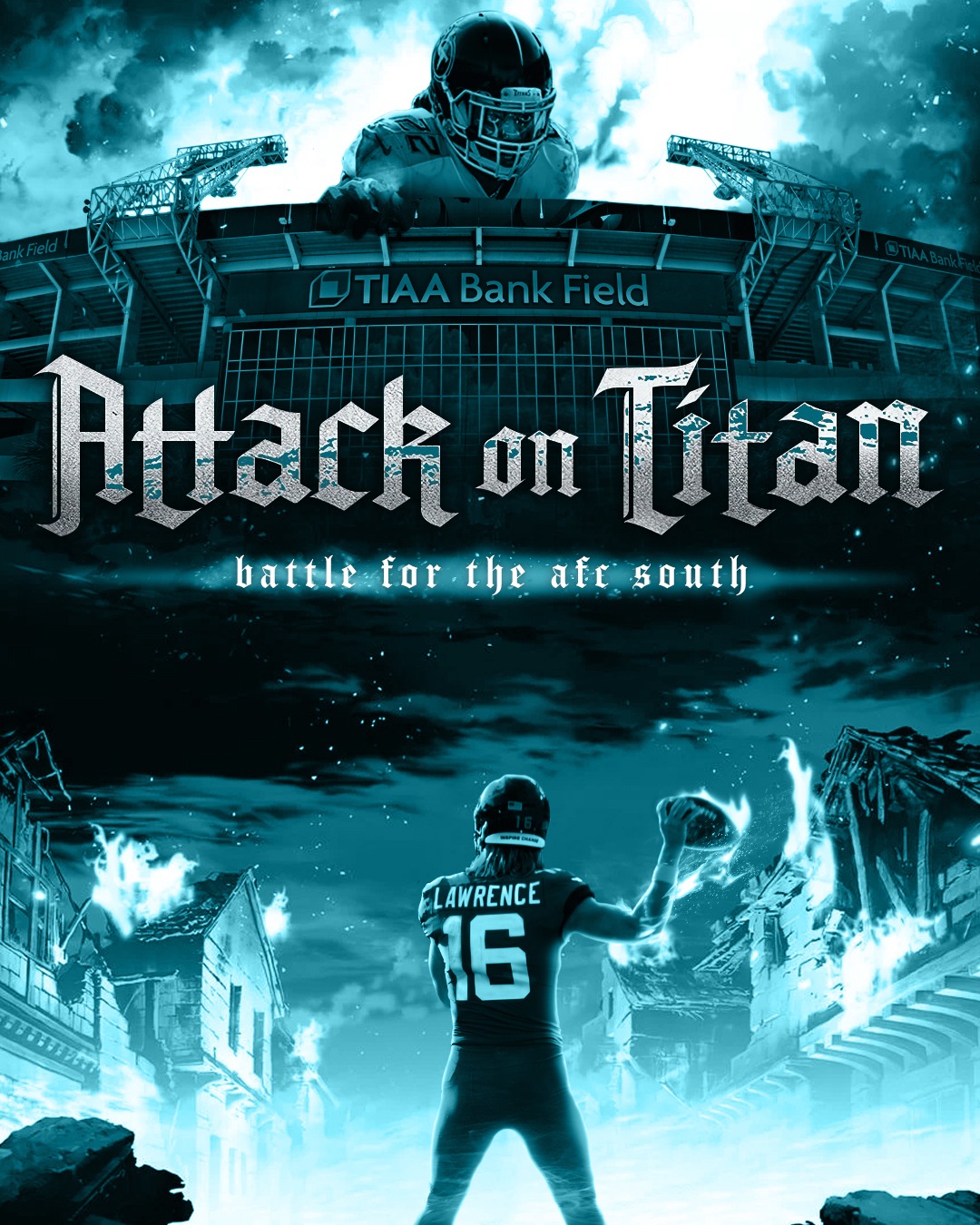 Tennessee Titans Game Advertised with Attack on Titan Nod