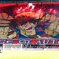 Giant Luffy Display Unveiled at Paris Soccer Match