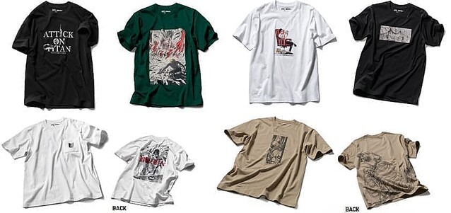 Attack on Titan and UNIQLO Team up for 8 T-Shirts