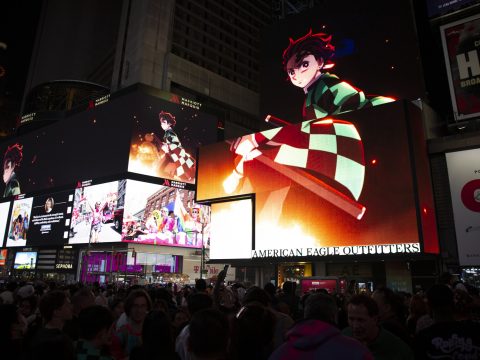 See How Times Square Got Taken Over by Demon Slayer