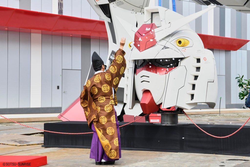 Latest Giant Gundam Statue Gets Shinto Blessing