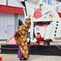 Latest Giant Gundam Statue Gets Shinto Blessing