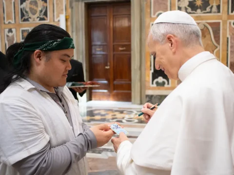 Pope Leo Autographs Fan’s Popplio (Get It?) Pokémon Card