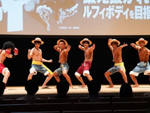 One Piece Body Make Competition Brought Out Luffy-Cosplaying Bodybuilders